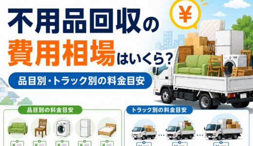 不用品回収の費用相場はいくら？品目別・トラック別の料金目安