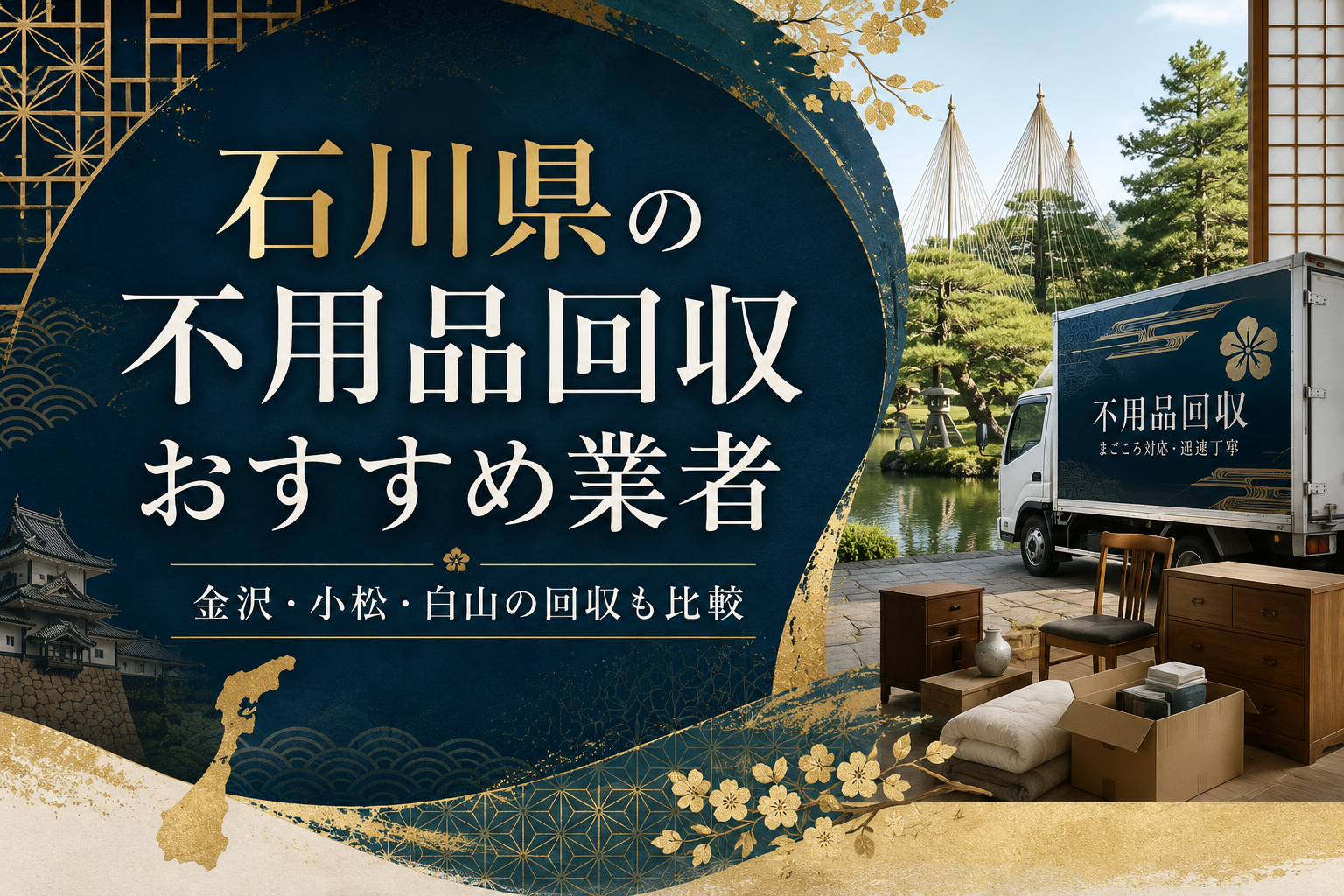 石川県の不用品回収おすすめ候補｜金沢市・白山市・能登エリアの料金と許可確認